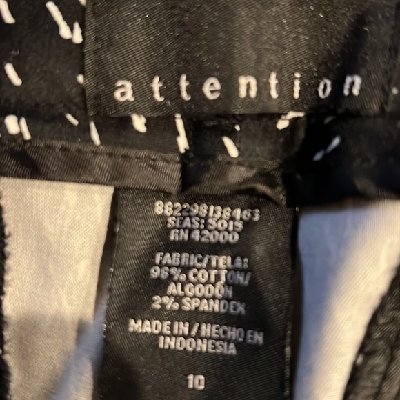 Attention slim fit pants front and back pockets size 10 - Picture 11 of 11